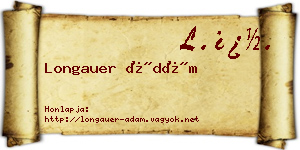 Longauer Ádám névjegykártya