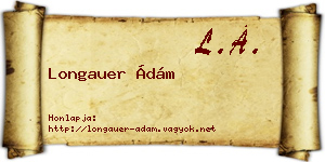 Longauer Ádám névjegykártya